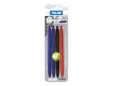 Химикалка авт., P1 Touch 1.0 мм, синя, 2 бр.,+ черна и червена, блистер