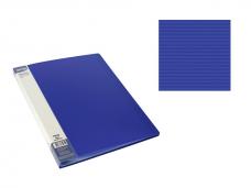 Папка с джобове, A4 PP, синя, Stripes
